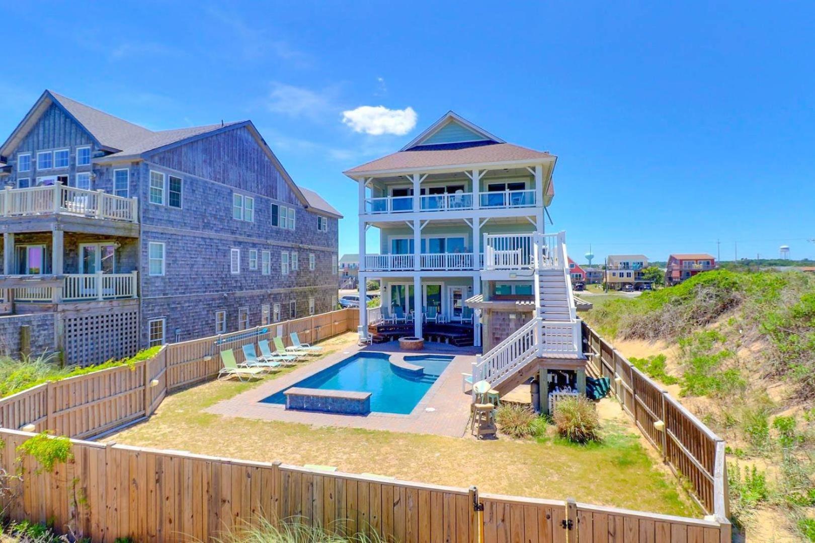 6007 Happy Sol Oceanfront Heatable Pool Villa Nags Head Exterior foto
