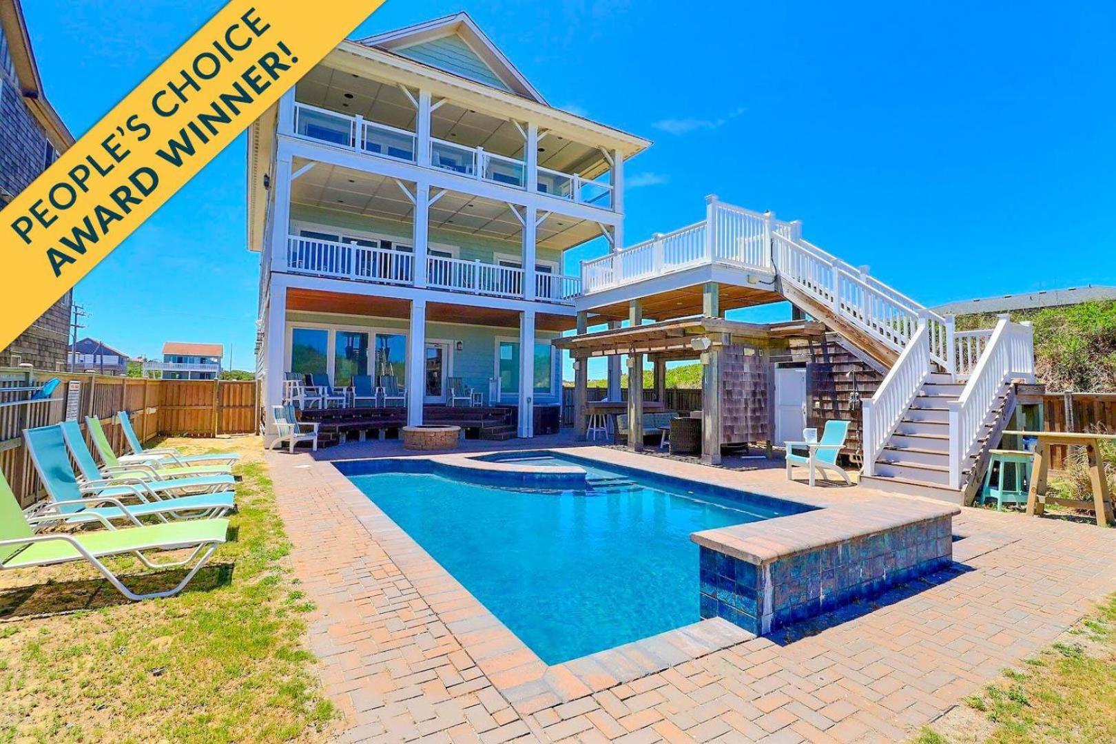 6007 Happy Sol Oceanfront Heatable Pool Villa Nags Head Exterior foto